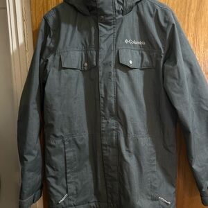 Columbia Dark Gray Hooded Outdoor Jacket